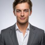 grey suit grey background