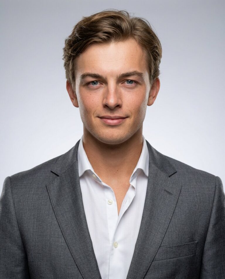 grey suit grey background